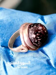  2 silver ring with al Mourad stone خاتم فضة بحجر المراد