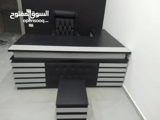  27 مكتب اداري 160*80 مع جانبية وطاولة وسط تفصيل خشب مستورد بسعر المنصع واعلى جودة وأقل الاسعار