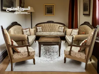 2 طقم كنب زان 9مقاعد