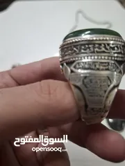  5 خواتم فضه مرصعه باحجار كريمه