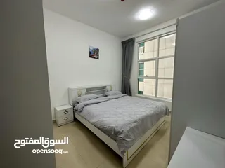  10 للايجار الشهري شقة غرفتين وصالة في عجمان منطقة النعيمية ابراج السيتي تاور