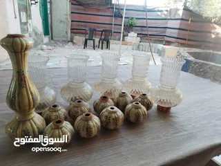 3 قطع ثريا بورسلان قديم
