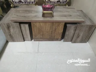  19 طاولة شاشة +خزانة أحذية +طاولة مجلس+اربع قطع جانبية