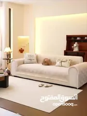  3 طقم ارضيات كنب مخمل شكل اقواس