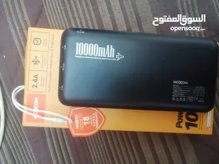  3 باور بنك 10.000 ملي امبير مقفول  اصلي من شركه موكسوم بتوافق عليه حمايه امنيه متعدده مناسب