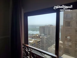  1 شقه مفروشه ع كورنيش المعادى للايجار