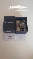  6 ساعة CASIO EDIFICE جديدة بالكرتونة بسعر حرق موديل EF-539D-1A5V