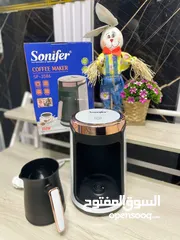  1 استمتع بكوب قهوة سريع ولذيذ بعد الإفطار بكل سهولة تصميم أنيق 550w  من ماركة سونيفر