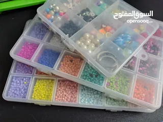  12 مشروع خرز كامل مع الخزانه والعلب والخيطان