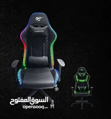  1 HAVIT GC927 GAMING CHAIR كرسي ألعاب مضيئ ار جي بي  فخم