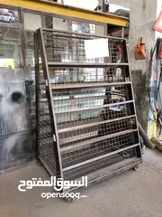  2 ستاند ارفف حديد متحرك ثقيل