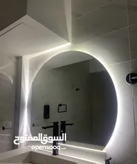  1 Big Circular mirror with touch