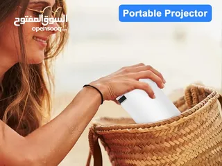  2 Universal HY300 Ultra HD High Dynamic Range 180 Degree Flip Portable Projector بروجكتور محمول