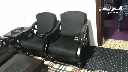  7 طقم موريس خشب زان 7 مقاعد