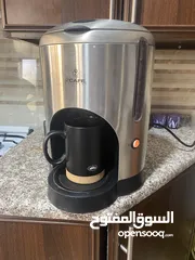  1 محضرة القهوة 10 اكواب بسعة 1.25 لتر من سيفيرين بحاله جيدا جدا بحاجه الى ابريق فقط