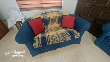  5 طقم صالون  غرفة جلوس شبه جديد