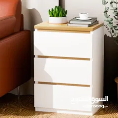  3 خزانة بيضاء جانبية  أنيقة بلمسة خشبية عصرية الأناقة والبساطة في تصميم واحد!