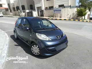  1 سيارة بيجو فئة 107 موديل 2008 للبيع بحالة الوكالة من مالك مباشره