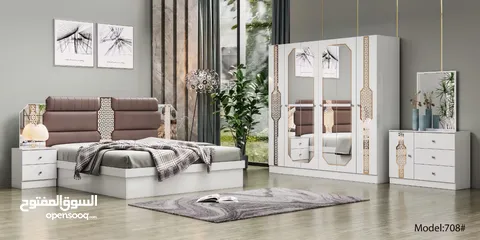  15 BEDROOM SET 7 PICES WITH MATTRESS WITH FITTING /غرف نوم مع دوشج ۷ قطع مع ترکيب