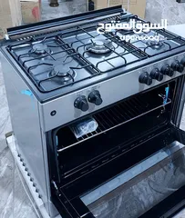  3 غاز اكما ستانلس ستيل 60*90 فل سيفتي  شعلات الكترونية  جديد
