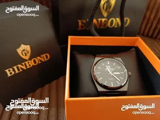  3 ساعة   ستانليس ستيل اسود BINBOND