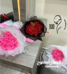  3 بوكيه ورد ستان   الورد للورد بوكيه ورد ستان هاند ميد بأقل سعر  هديه مميزه وكمان لمناسبا