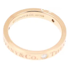  2 Tiffany K18 Pink Gold Ring with 3 diamonds