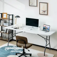  6 طاولة الفايبر القابلة للطي متينة امنة سهلة الحمل والطي تناسب كل المناسبات مساحة تتحمل 330  رطل