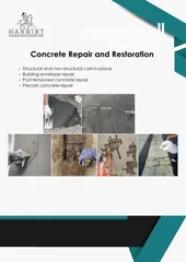  1 إصلاح  كافة أنواع الشروخ الخرسانية وأعمال الصيانة Concrete repairing and all maintenance work