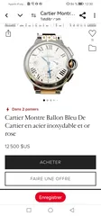  3 ساعة يد رجالية من نوع كارتيير ( Cartier)  اصلية