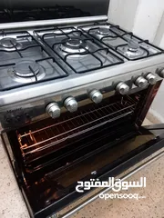  3 فرن غاز خمس عيون ستانلس بالكامل نوع MASTER ZONE