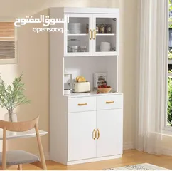  4 خزانة مطبخ منزلية 4 دفات – ترتيب وأناقة بكل زاوية! الأبيض الي يليق على كل المطابخ .