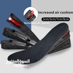  5 كعب زيادة الطول لغاية 9 سم ضبان طبي زيادة الطول الاصلي للرجال والنساء، 4 طبقات حتى 9 سم تناسب جميع
