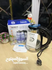  6 غلاية كهربائية لاسلكية مضيئة باضاءة LED سعة 1.7 لتر بقدرة 2200 واط بخاصية الاغلاق التلقائي والحماية
