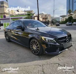  4 مرسيدس C180 كوبيه بحالة الوكالة AMG كت اصلي وارد غرغور