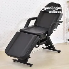  1 كرسي تجميلي للعيادات الطبية والتجميلية وللتدليك والحجامة نخب اول لون اسود" قابل للطي "
