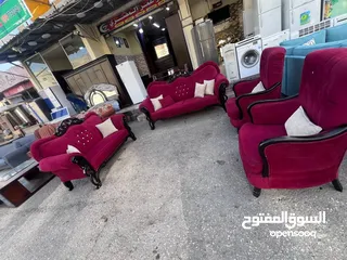  6 طقم كنب 7 مقاعد مستعمل نظيف