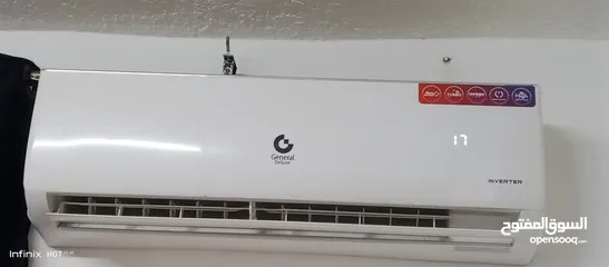  4 مكيف جنرال ديلوكس طن ونص نظيف ممتاز استعمال قليل اخو الجديد سبب البيع السفر