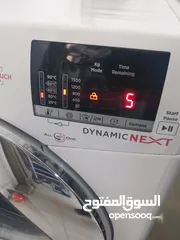  5 غساله هوفر إيطالي 8 كيلو 1500 دوره توفير عالي كهرباء A+++ لون ابيض بحاله ممتازه