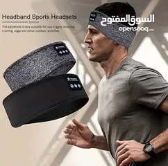  7 سماعات النوم اللاسلكية (على شكل بندانة)-  - لون سكني Bluetooth Sleep Headphone