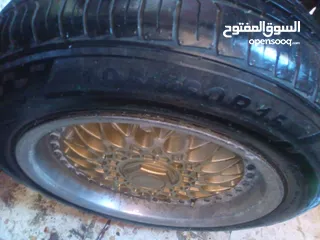  6 جنط  bbs  الماني اصلي .15 بحالة جيدة جدا . 5 براغي محير .... مع كوشوك نظيف