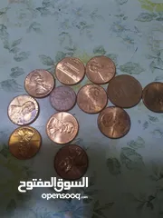  6 عملة أردنية وأمريكية للبيع بسعر طري