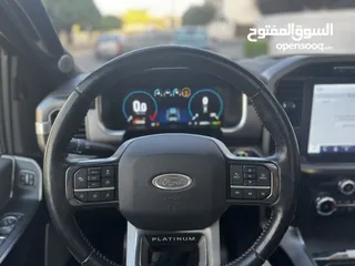  6 ford f150 platinum 2022 hybrid 3500 cc powerboost  بلاتينيوم لون كحلي و داخلية مميزة لون كاميل