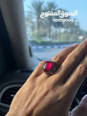  1 خاتم ياقوت احمر