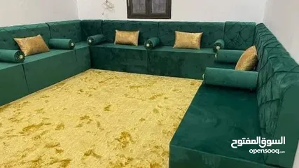  16 جلسة عربية جديدة تفصيل  للبيع ضغط 20 مع هدية طقم طاولات و6قرن إسفنج سكني نخب أول مكفول 3 سنين