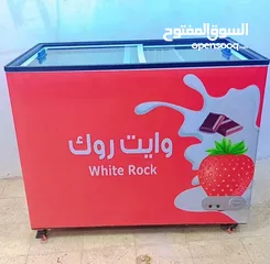  2 تلاجه عرض مجمدات و ايس كريم وايت روك جديد