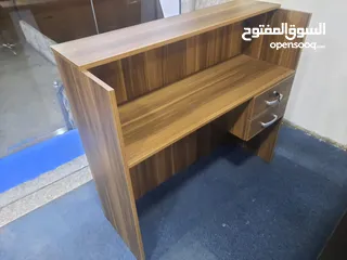  21 كاونتر استقبال مميز قياس 120سم  توصيل وتركيب مجاني داخل عمان والزرقاء لامينيت للأثاث المكتبي