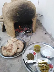  1 فرن طابون متحرك صنع من طين