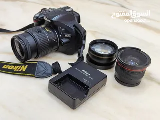  1 Nikon D5200 with lenses like new