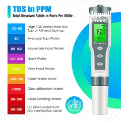  6 ph & TDS & EC & Temp Meter  جهاز قياس جودة السوائل
